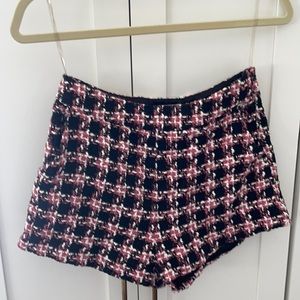 Tweed back zip shorts. Brand is At Piece